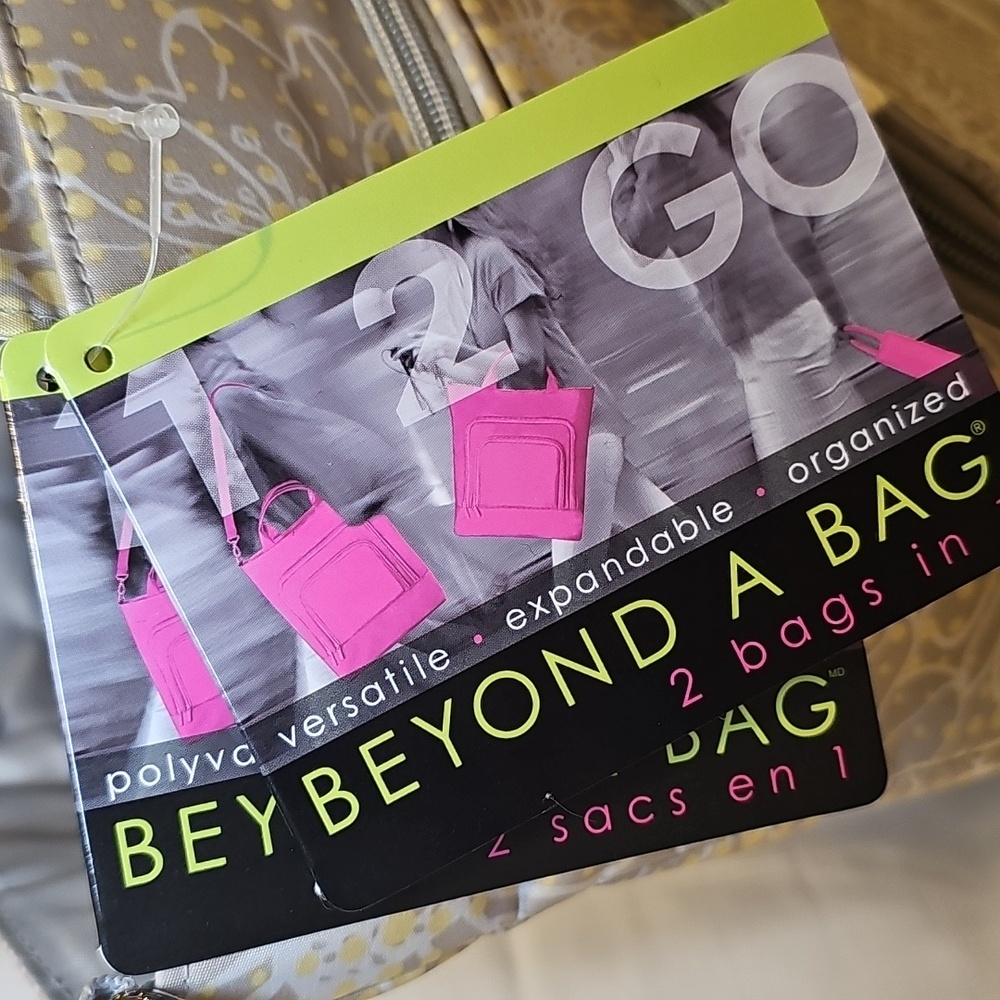 Beyond A Bag Gray And Yellow Floral Tote Bag - Picture 4 of 17